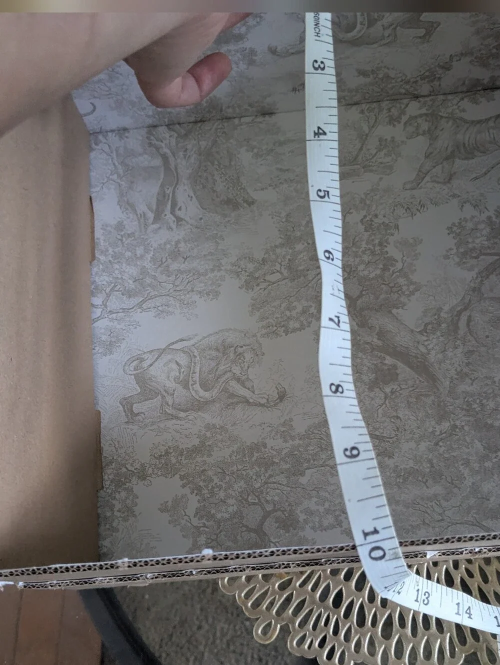 Dior Decorative Packaging Box - Neutral Toile Print